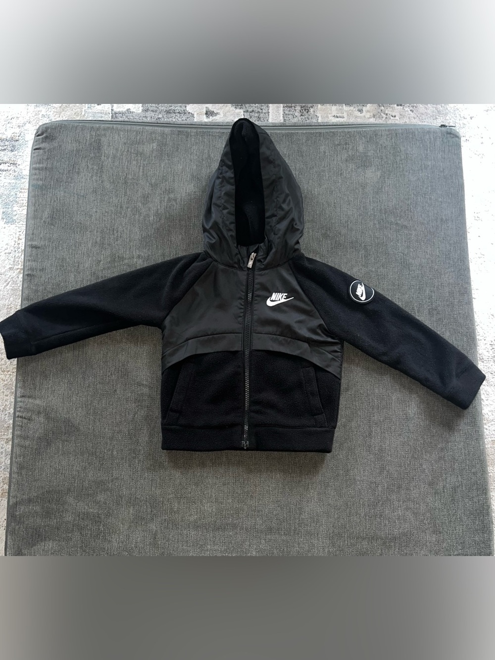 Nike Toddler Boys Black Fleece Full Zip Hooded Jacket 2T
